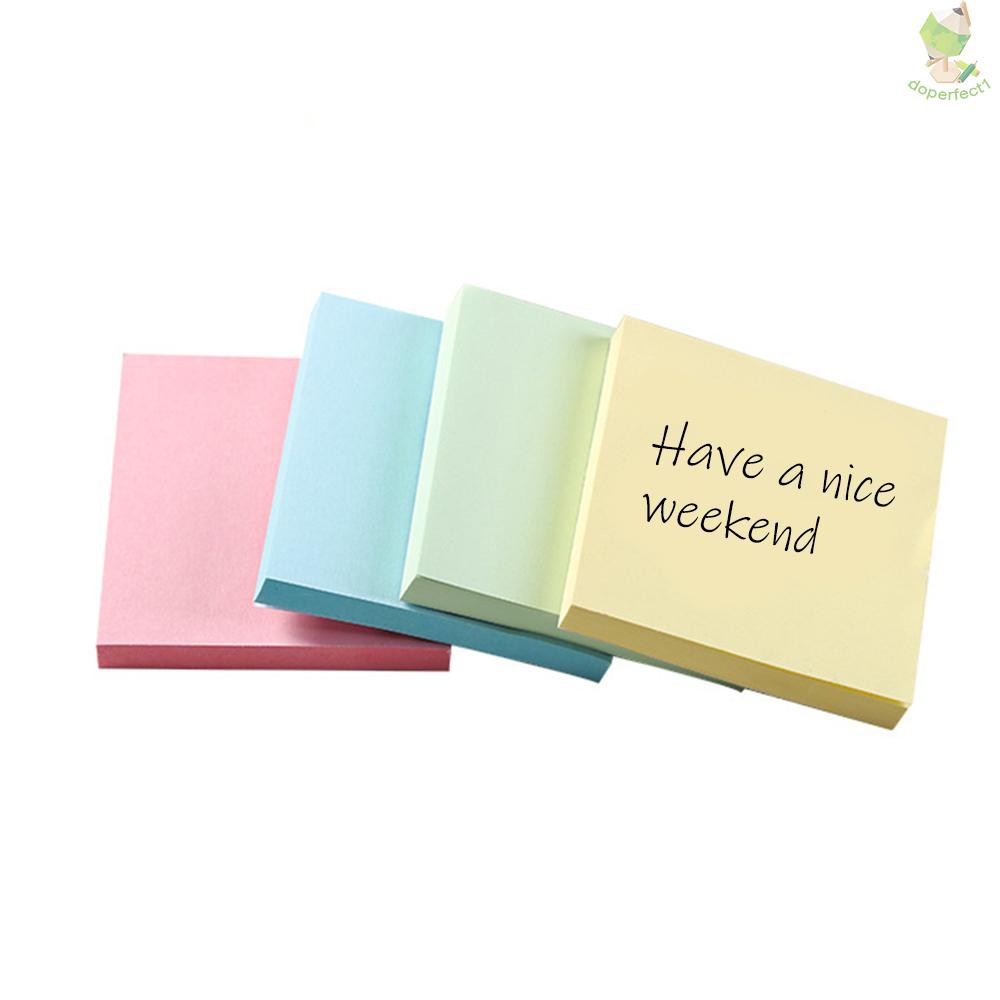 3 3 Inch Color Square Sticky Notes 100 Sheets Self Stick Notepad Memo Pads Sticker Paper For Office School Home Stationery Supplies Shopee Singapore