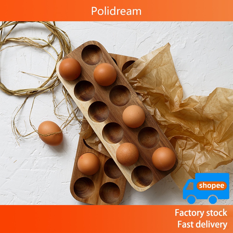 Wooden Egg Storage Tray FreshKeeping Box Storage Tray for Egg