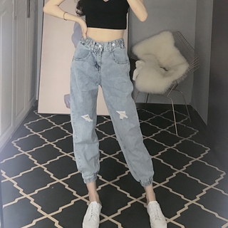 Summer High Waist Jeans Women Vintage Straight Boyfriend Mom Jeans Mujer Retro Denim Pants Blue Jeans Casual Shopee Singapore