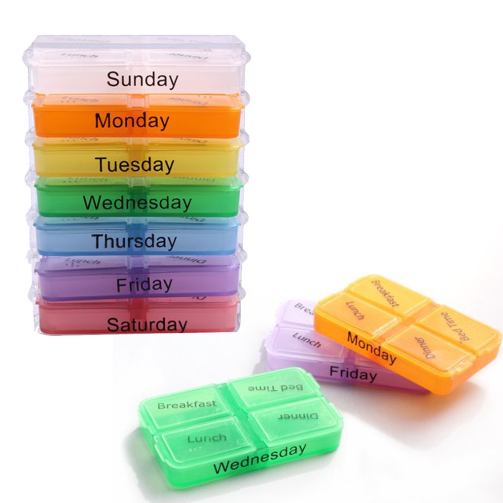Medicine Storage Pill 7 Day Sorter Box Container Case