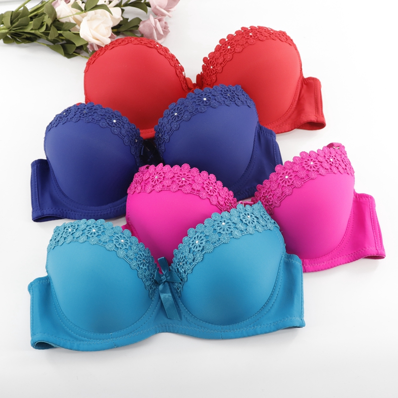 Parifairy B Cup Female PushUp Bra for Women Lace Emboridery Bra Sexy