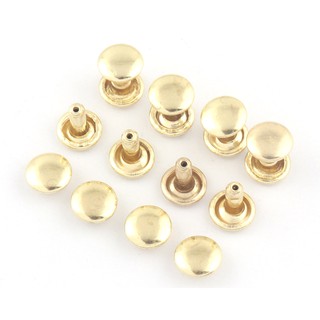 8-9mm Rainbow Double Cap Rivets,Metal Button Round Rose Gold Rapid Rivet,Rivet Studs for Purse Bags Handbags Shoes Belts Leather Craft DIY Cap 9mm Bronze 100pcs 
