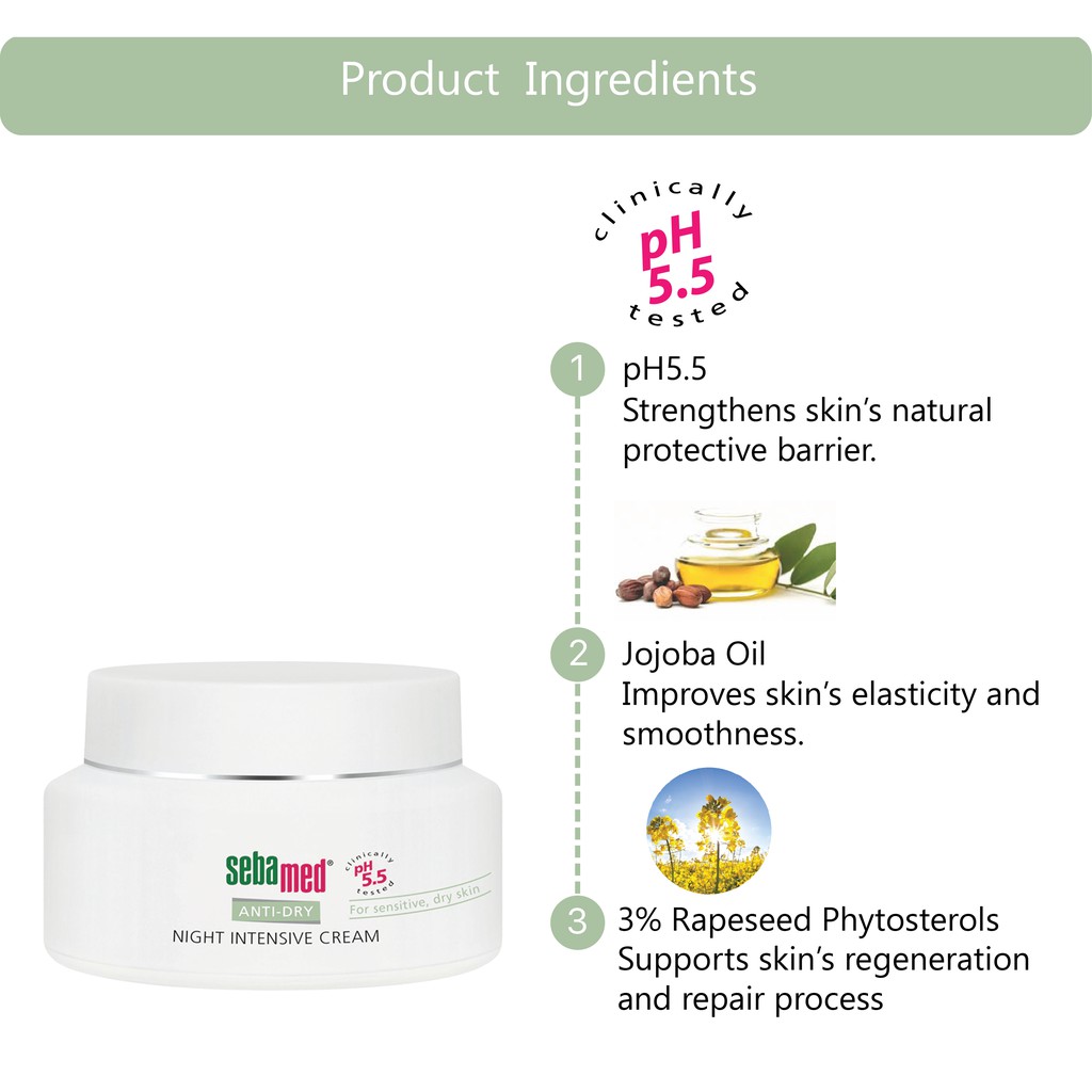 sebamed night cream for dry skin