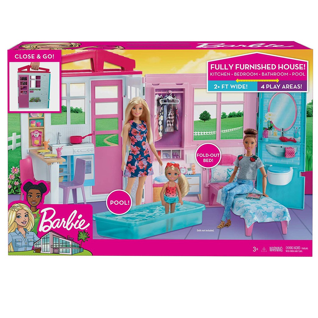 barbie house with a pool