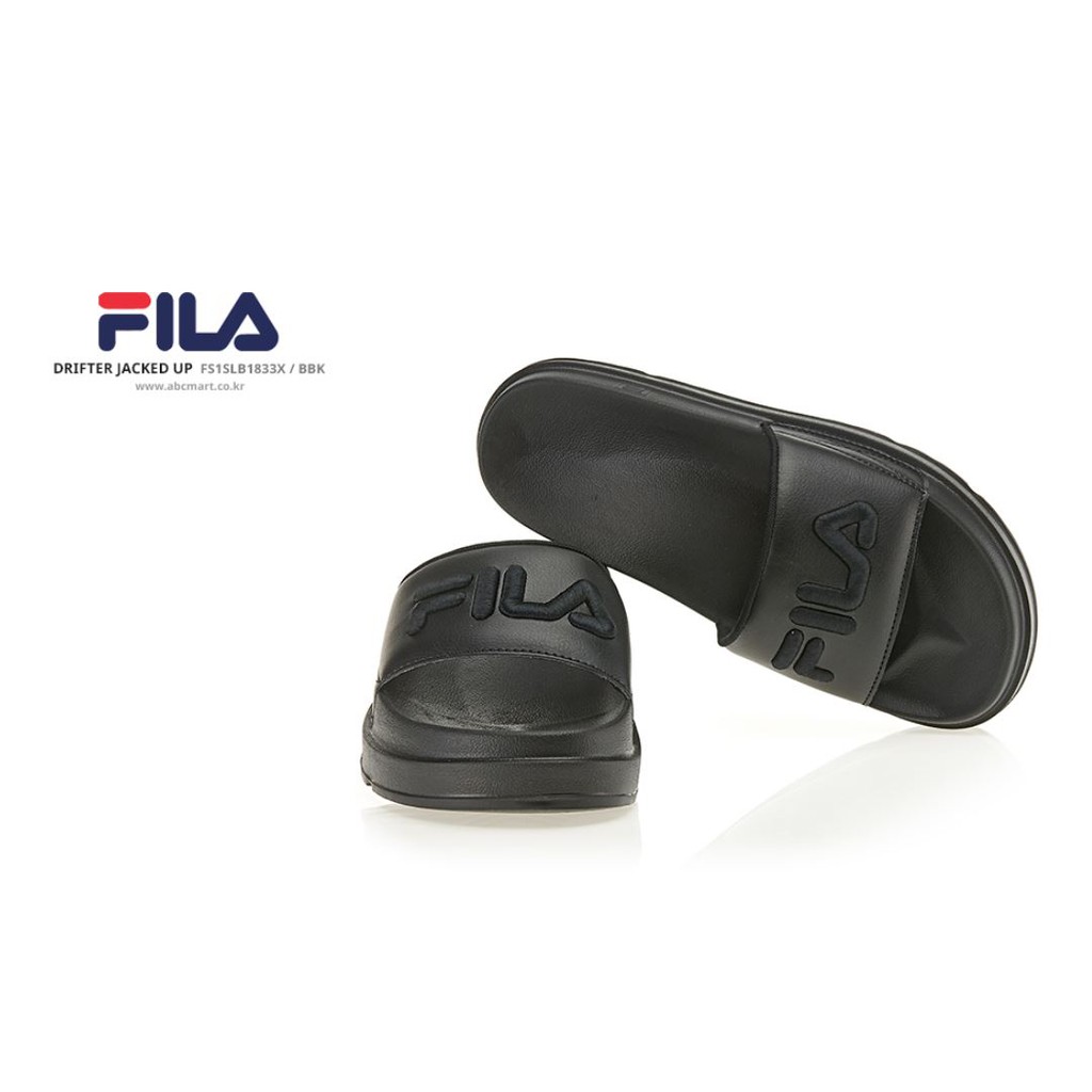 fila slippers black