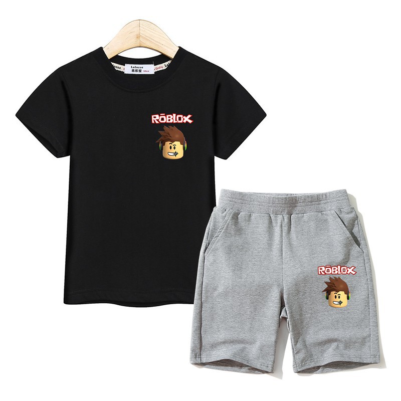 Children Costume Roblox Boy Set T Shirt Pant Kids 2 Piece Sets Shopee Singapore - cool roblox shirts and pants