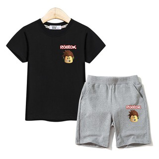 Fashion Top Bottoms Roblox Set Kids Clothes T Shirt Pant Boy Girl Suit Shopee Singapore - roblox skin pants