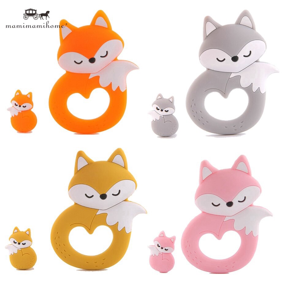 silicone fox teether