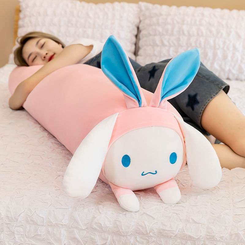 Long Cinnamon Dog Pillow Plush Toy Cute Couple Lying Rabbit Doll Sleeping Cushion Birthday Gift