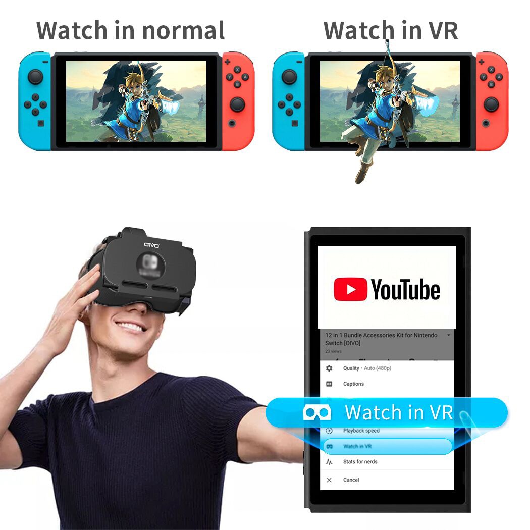 virtual reality headset switch