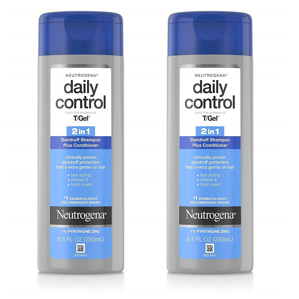 Pack Of 2 Neutrogena T Gel Daily Control 2 In 1 Anti Dandruff Shampoo Plus Conditioner Shopee Singapore