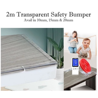 2m Transparent Bumper for Table / Cupboard / Wall / Sharp Edge Safety Guard *Prevents Children Injury #0
