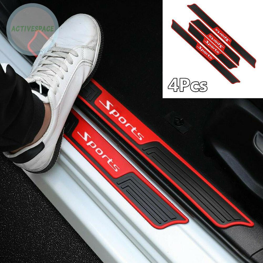 4x Car Door Sill Scuff Plate Cover Panel Step Protector Rubber Strip Accessories Shopee Singapore