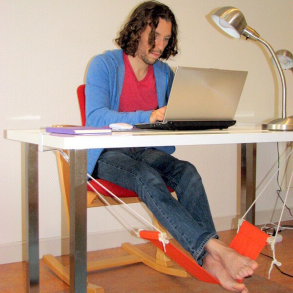 Orange Home Office Foot Rest Desk Feet Hammock Shopee Singapore