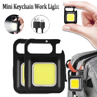 Strong Light Mini Work Light High-brightness Strong Magnetic Portable Keychain Flashing Small Flashlight Portable Light