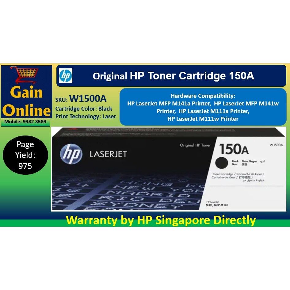 Original HP Toner Cartridge 150A W1500A Black for HP Laser Jet