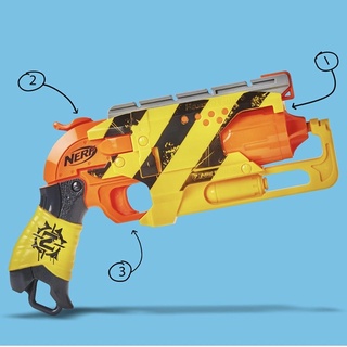 Ready StockBrand New NERF E6173 Zombie Strike Hammershot Blaster - Pull-Back Hammer-Blasting Action (5 Darts) #1