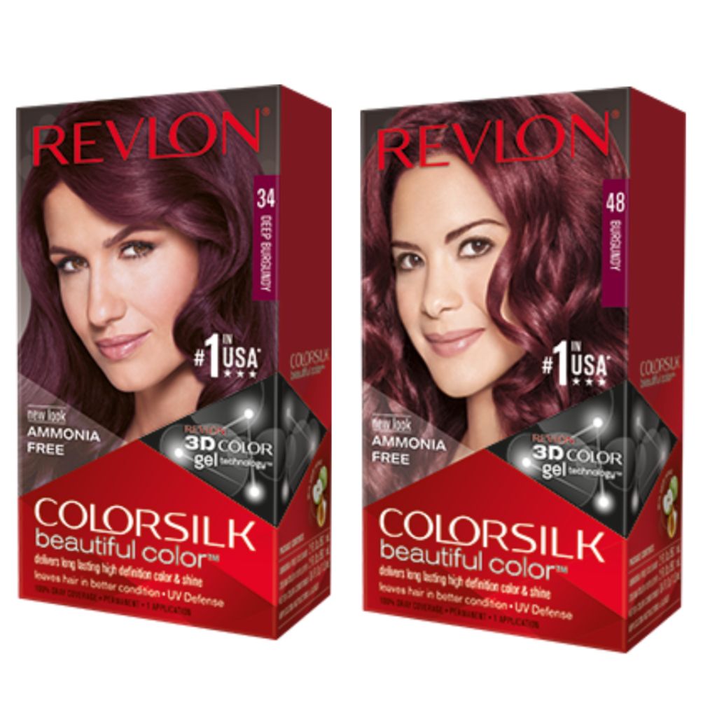 2 box x Revlon Colorsilk Beautiful Hair Color Hair Dye Bunrgury Series |  Shopee Singapore