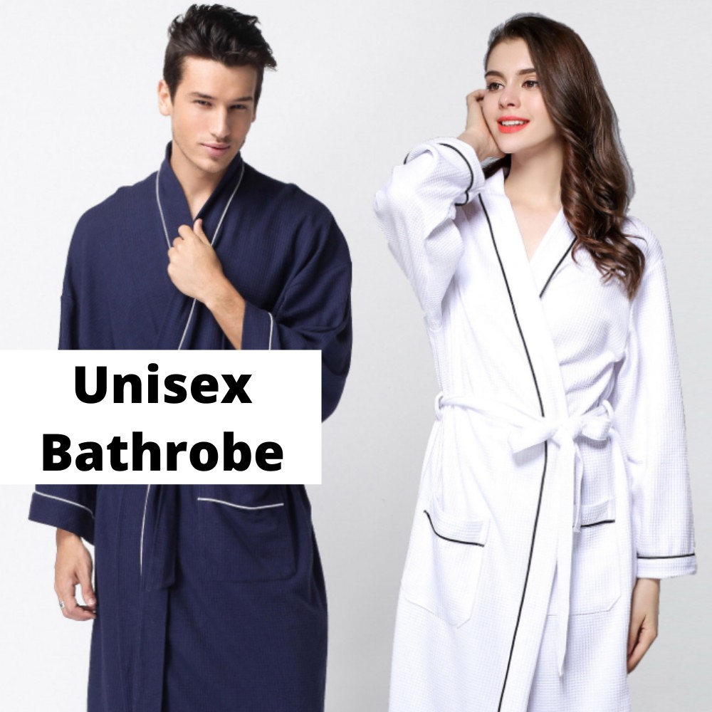 【SG】Waffle FullLength Unisex Bathrobe/Robe Lightweight/Soft/Super Absorbent Fast Drying for Men