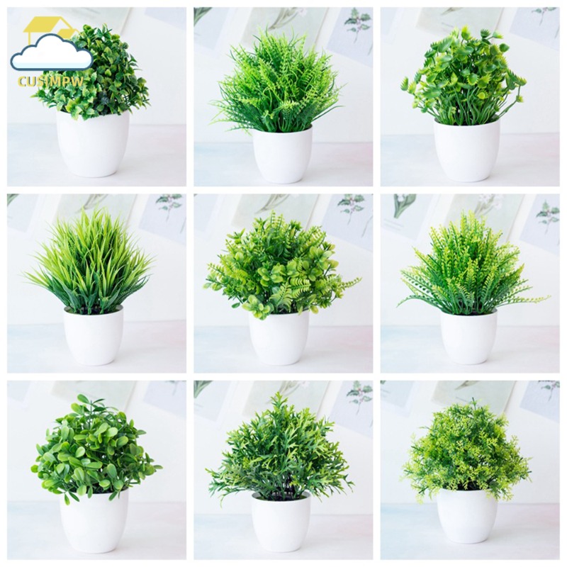Artificial Plants Green Fake Grass Potted Art For Home Decor Party Wedding Decoration Ee Singapore - Small Artificial Plants Home Decor