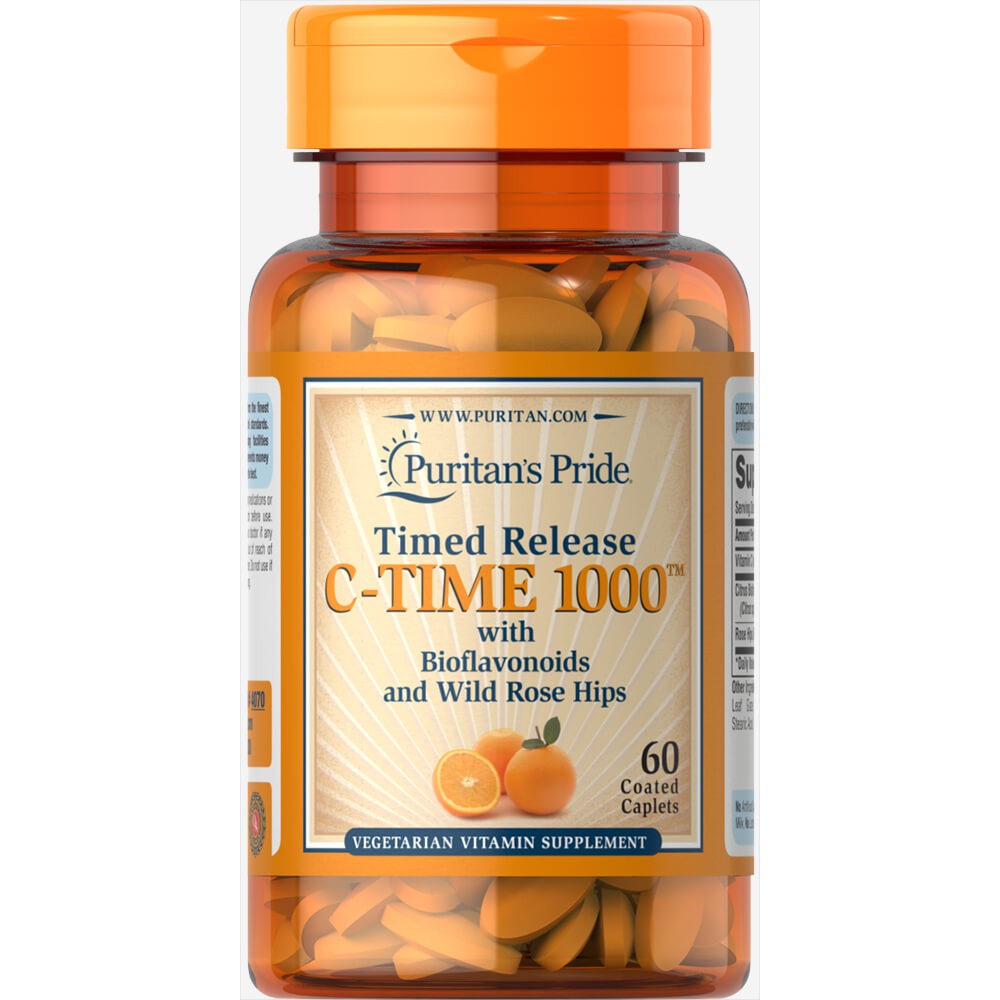 Puritan S Pride Vitamin C 1000 Mg With Rose Hips Timed Release 60 Caplets Shopee Singapore