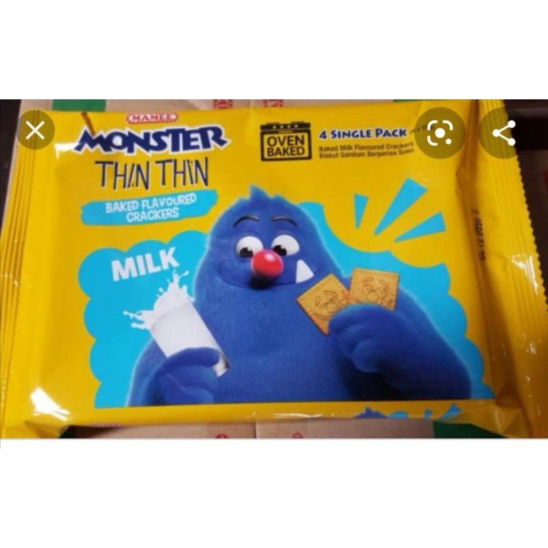 Mamee Monsters Milk ThinThin Biscuits 【4x21g】 Shopee Singapore