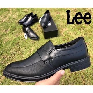 lee signature upper pu leather black formal office shoes kasut kulit hitam lee #7