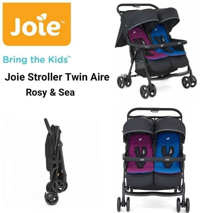 joie twin stroller folded