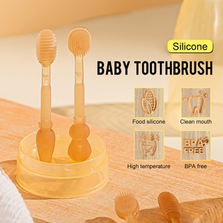 3pc Baby Silicone Toothbrush 0-18M Toddler TeethBrush Tongue Coating Cleaner Infant Oral Care Toothbrush Bayi Berus gigi #6