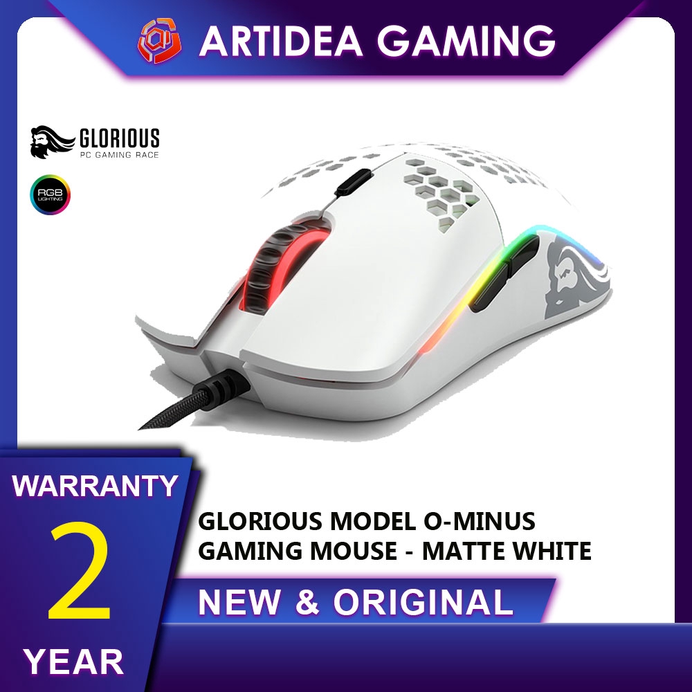 Glorious Model O Minus Gaming Mouse Matte White Gom White Shopee Singapore