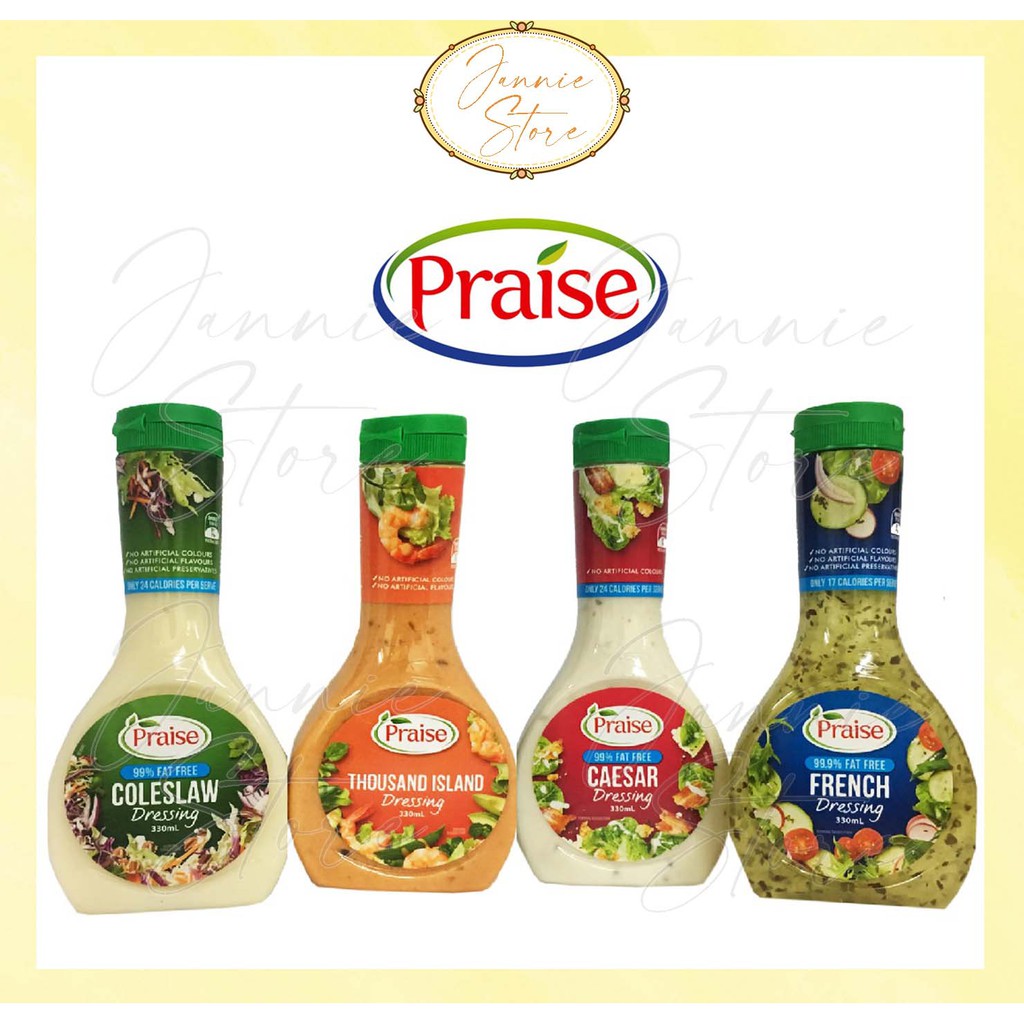 Shop Malaysia Praise Dressing Assorted Flavour Thousand Island Coleslaw Italian French 99 Fat Free 330ml Australia Shopee Singapore