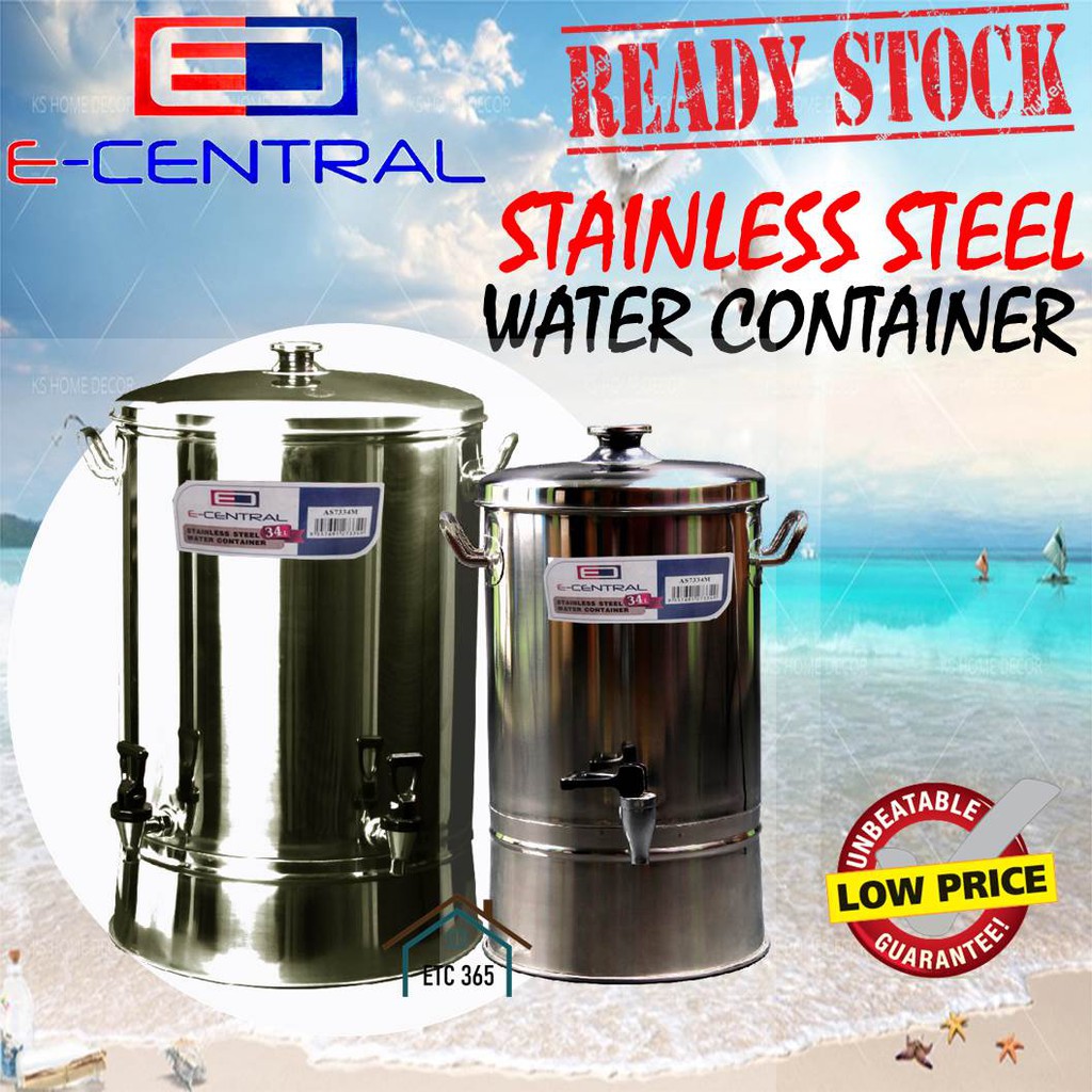 E Central Stainless Steel Water Container Dispenser 