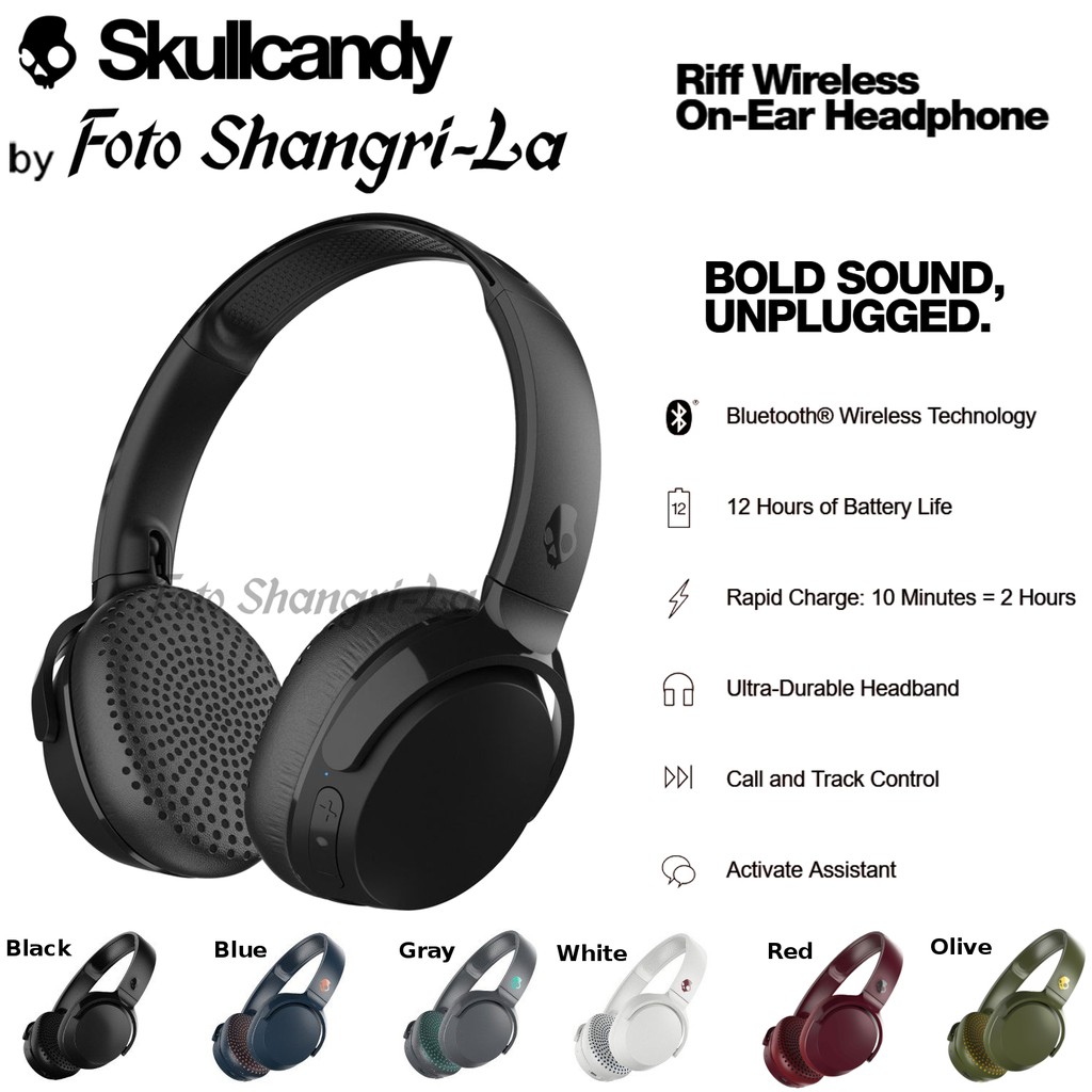 skullcandy bold sound unplugged riff wireless