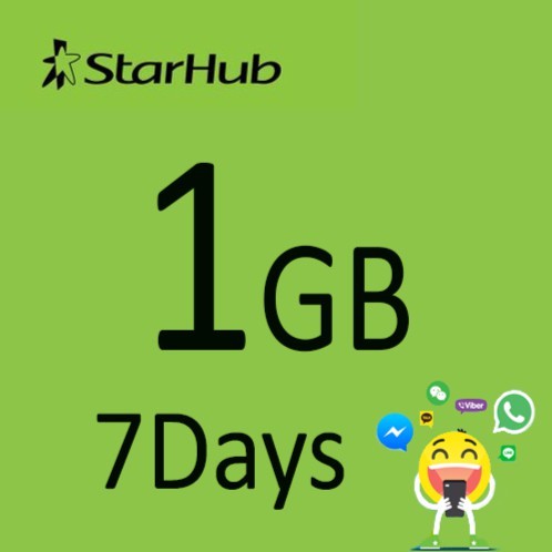 Starhub 1Gb Data For 7 Days E Top-Up(Enjoy Free Outgoing Local Calls) -  Starhub - Top1Shop - +65 - Top1Singapore.com - Top1Sg.com - No1Singapore