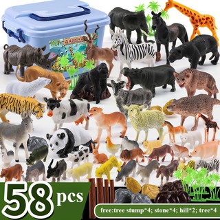 plastic farmyard animals