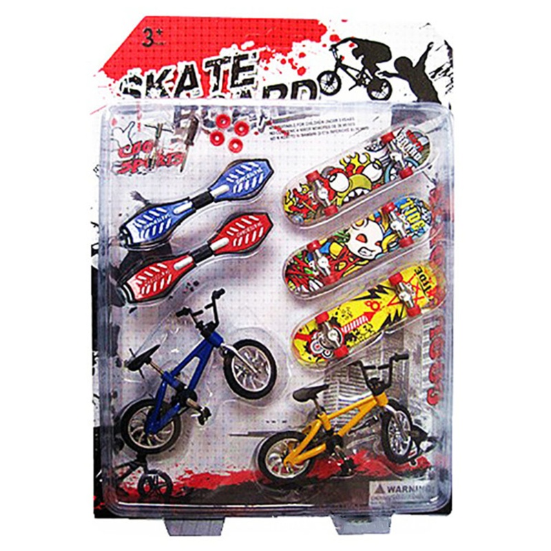 Mary 8Pcs Tech Deck Finger Bike Bicycle And Skateboard Kids Children Wheel Toys