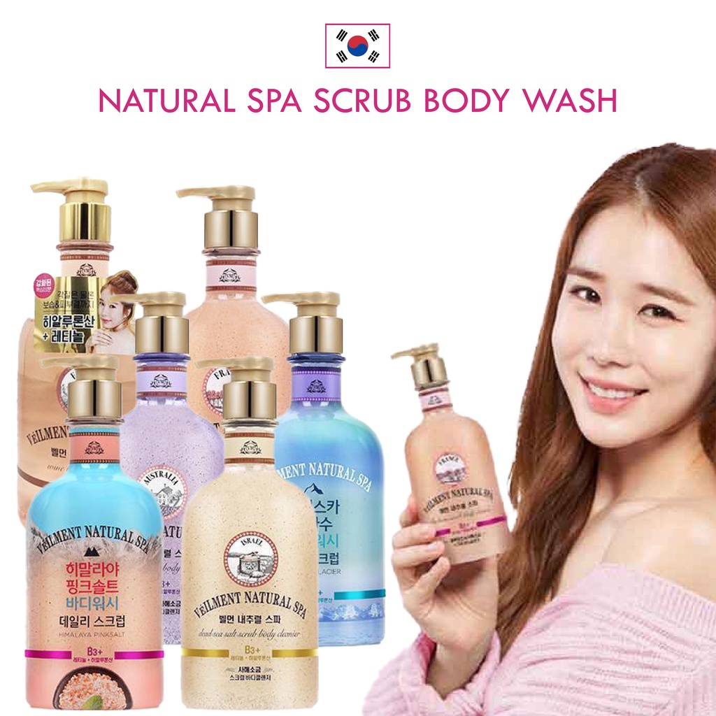 [Dekorea] On The Body Veilment Natural Spa Scrub Body Wash 600g/Made In