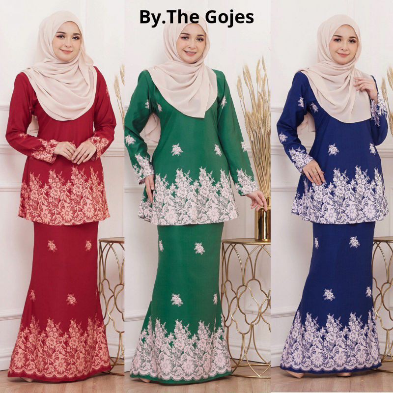 Baju Kurung Moden Kembang Peplum Mayra Shopee Singapore