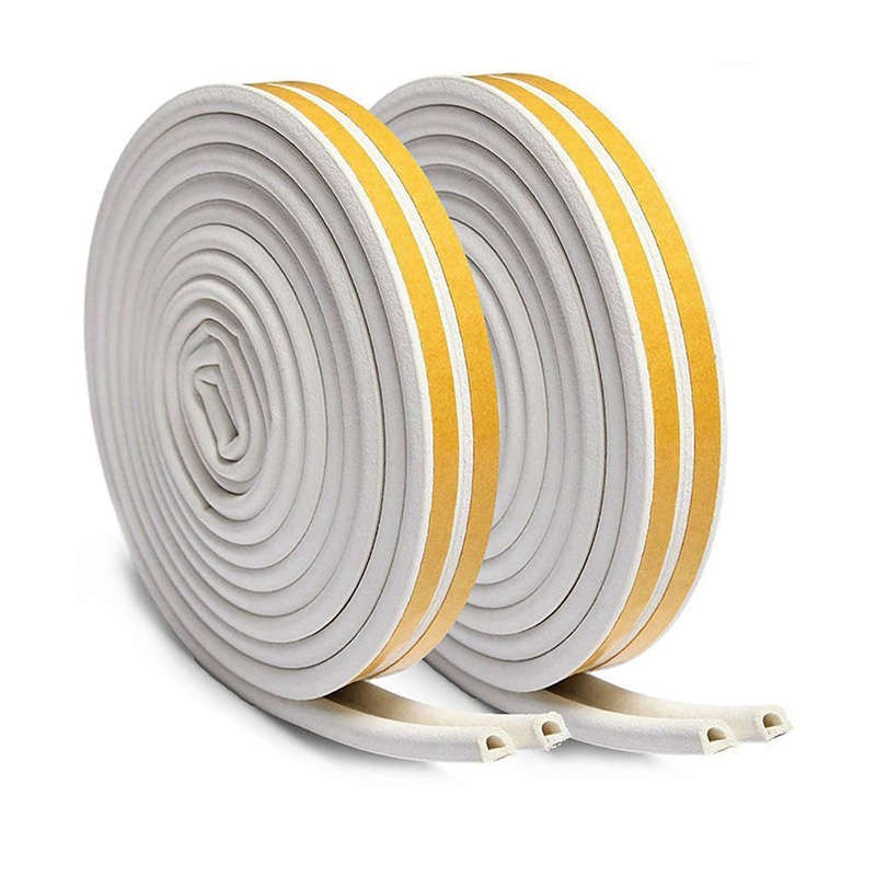 2pcs 5m D Self Adhesive Foam Sealing Strip Sponge Wooden Door