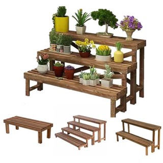 Wooden Plant Rack Plant Stand Flower Display Stands Wooden Flower Stand Multi-Layer Plant Flower Display Stand