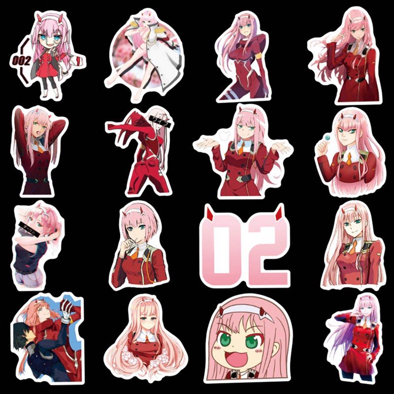 u1315t 50pcs darling in the franxx anime stickers zero two scrapbooking