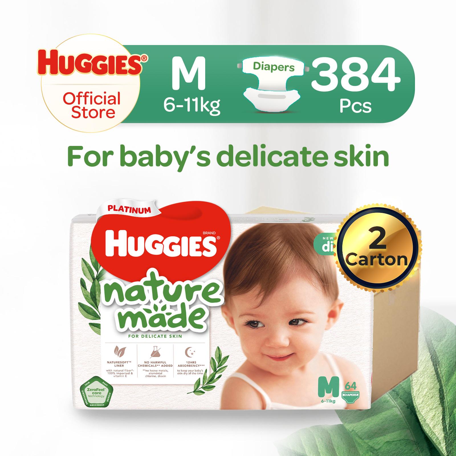 [Bundle of 2] Huggies Platinum Naturemade Diapers M Shopee Singapore