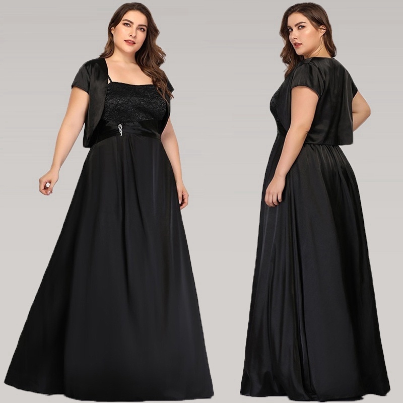 solid black prom dress