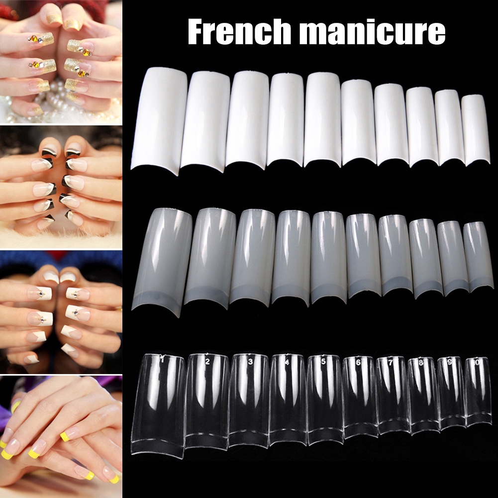 600pcs Clear Acrylic Nail Tips French Nail Tip Fake Nails Half Cover False Nail With Case Natural False Nails Tips Curved Fake Nail Transparent Clear French Acrylic Abs Nail Shopee Singapore