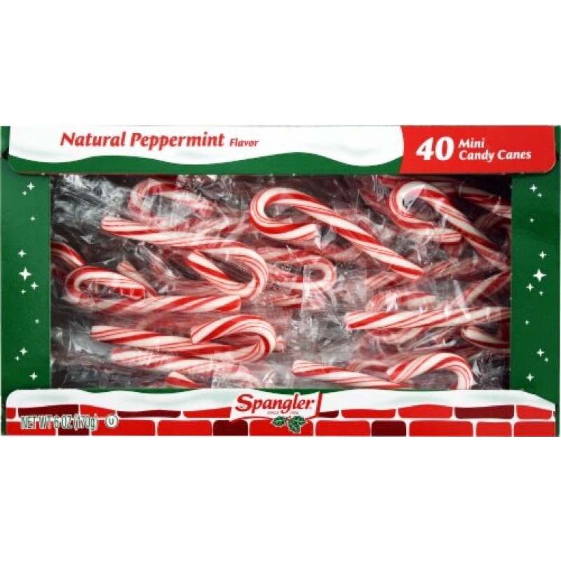 Spangler Mini Peppermint Candy Canes Sweet 40 Count/240 Count, Assorted
