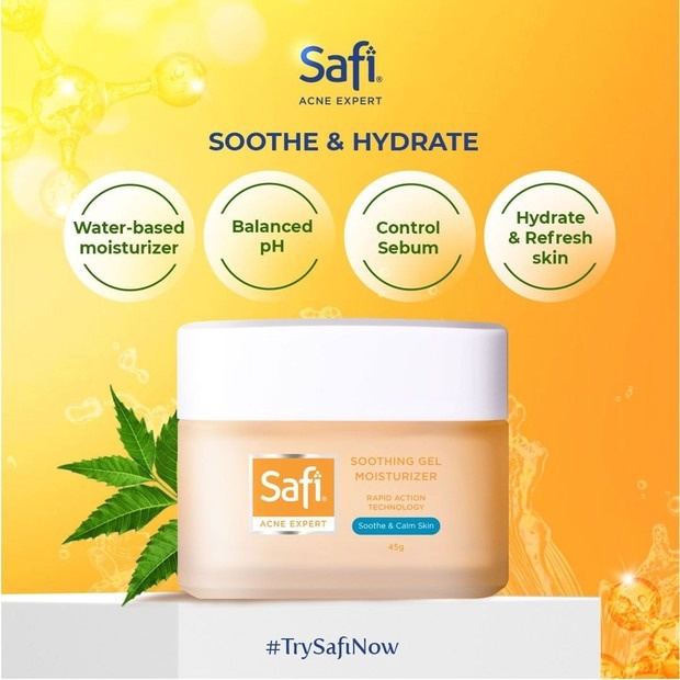 Safi Acne Expert Soothing Gel Moisturizer Soothe Clam Skin 45g Shopee Singapore