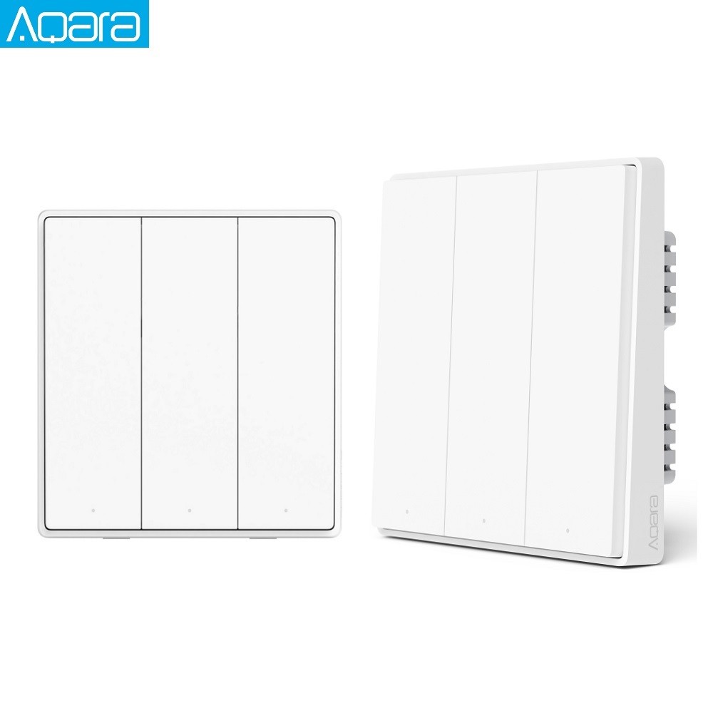 Xiaomi Aqara Lastest D1 Smart Wall Switch 1 2 3 Button Wire Wireless No Neutral Remote Control Zigbee For Mijia Mi Home App Light Shopee Singapore