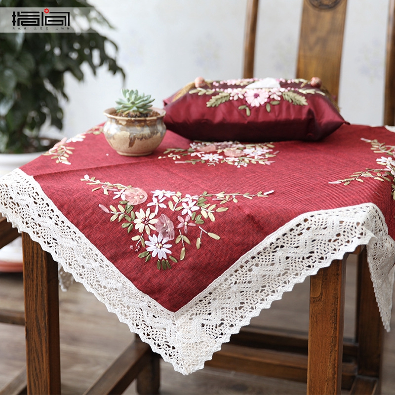 2020 New DIY Tablecloth Fabric Pastoral Rectangular Coffee Table Dining