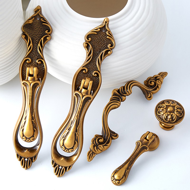 Vintage Brass Konb Metal Antique Knobs And Handles For Kitchen
