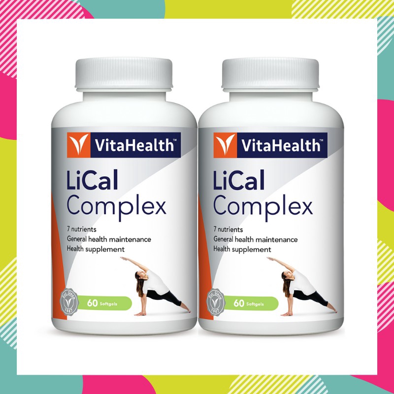Vitahealth Lical Complex 60’s X 2 7 bone-building nutrients Increases bone mass density